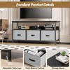 Jojoka TV Stand, Entertainment Center with Storage, 55 Inch TV Stand for Bedroom Small TV Stand with Drawers and Shelves - 3 of 4