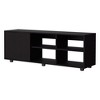 51.2" Melamine TV Stand with Door, Open Storage, and Scratch-Resistant Surface for Living Room and Bedroom - 2 of 4