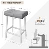 24-Inch Bar Stools Set of 2 Bar Chairs, Ergonomic Saddle Seat, Easy Assembly for Kitchen, Dining Room, Cafe, or Bar - 2 of 4