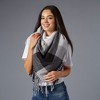 Design Imports Fringe Plaid Blanket Scarf - Black & White - 3 of 4