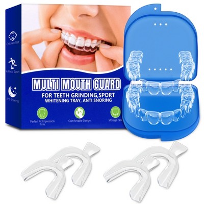 YEVYO 4-Pack Mouth Guard for Grinding Teeth at Night - Custom Fit Night Guards for Teeth Clenching & Grinding with Case - EVA Material