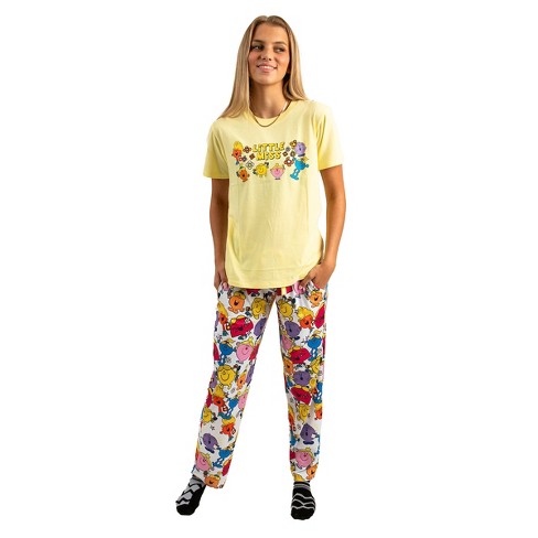 Little Miss Adult Juniors Sleepwear Set With Short Sleeve Tee And