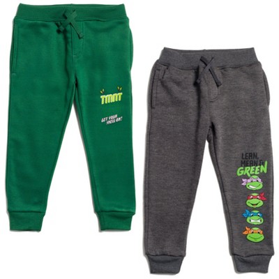 Teenage Mutant Ninja Turtles Leonardo Michelangelo Raphael Fleece 2 Pack Jogger Pants Little Kid to Big Kid