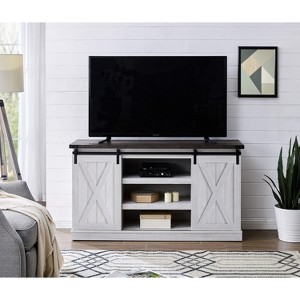 Farmhouse Sliding Barn Door TV Stand for TVs up to 60" - 1 of 4