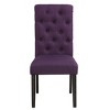 NicBex Set of 2 Dining Chair Modern Upholstered Tufted Backrest Side Chair with Wood Legs for Kitchen,Dining Room - 4 of 4