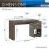 Anybear Expandable Home Office Desk, Walnut - 3 of 4
