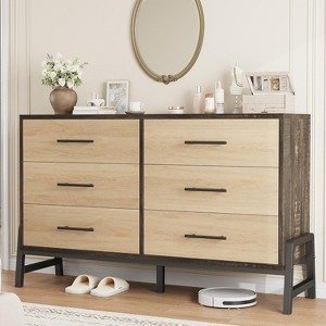 4/6/7 Drawer Dresser for Bedroom, Wooden Storage Chest with Deep Drawers, Freestanding Closet Dresser with Tall Legs for Entryway, Living Room - 1 of 4