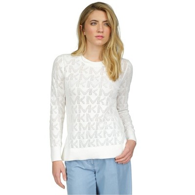 Michael Kors Womens Mesh Stitch Knit Sweater