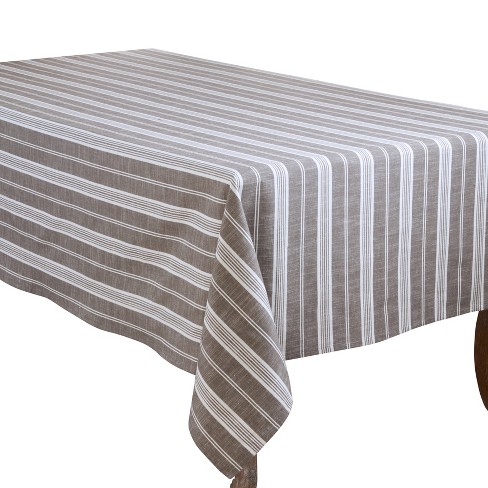 Saro Lifestyle Striped Design Tablecloth, 65