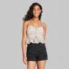 Women's Strappy Lace-Up Peplum Tank Top - Wild Fable™ - image 2 of 3