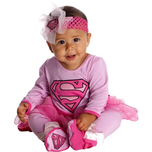 Warner Bros. Justice League Supergirl Infant Baby Girls Cosplay Costume  Dress Leggings Cape and Headband 18-24 Months : : Toys & Games