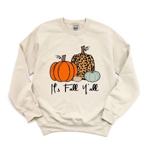 Simply Sage Market Women's Graphic Sweatshirt It's Fall Y'all Pumpkins - 1 of 4