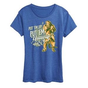Women's - The Wizard of Oz - Cowardly Lion Put Em Up Short Sleeve Graphic T-Shirt - 1 of 4