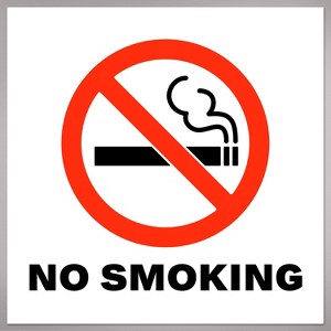 Avery No Smoking Symbol Sign Label Stickers, Waterproof, UV Resistant, Preprinted, 4" x 4", 8 Stickers - 1 of 4