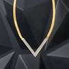 Ross-Simons 0.75 ct. t.w. Diamond Chevron Herringbone Necklace in 18kt Gold Over Sterling Size 20 - 2 of 3