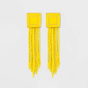 SUGARFIX by BaubleBar Brightly Beaded Tassel Earrings - Yellow, Women
