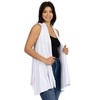 Womens Draped Open Front Sleeveless Vest Cardigan - 24seven Comfort Apparel™ - 2 of 4