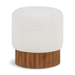 Meridian Furniture,Veranda Boucle Fabric Ottoman/Stool - 1 of 4