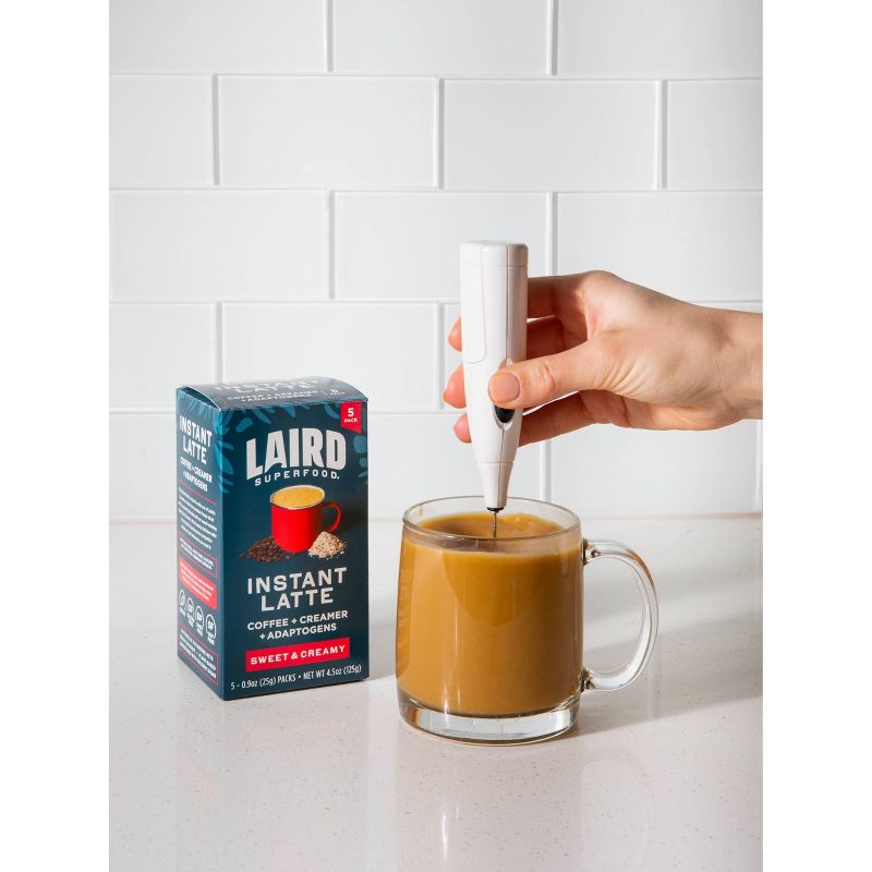Laird Superfood Sweet and Creamy Medium Roast Instant Latte - 5ct, 4 of 8