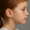 Guili 14K Gold Plated with Multi Color Enamel Mickey Mouse Rainbow Stud Earrings For Kids - 3 of 3