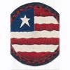 Earth Rugs Primitive Flag Jute Trivet – 10"x10" Round Braided Hot Pad, Americana Patriotic Design - 3 of 3