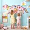 Angel Sar 11-in-1 Dinosaur Activity Wall Busy Board, Pink Wooden Sensory Toy Panels for Toddlers - 2 of 4