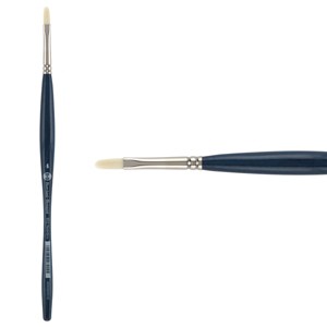Borciani Bonazzi UNICO Bianco Synthetic Series 832 Paint Brush, Filbert 4 - Acrylic, Oil, Gel, Impasso Painting - Ergonomic Handle, Cruelty-Free, - 1 of 4