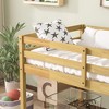 ORRD Solid Wooden, Rubber Wooden Kids Loft Bed with Ladder, Bed Platform of Strengthened Slats, Natural - 4 of 4