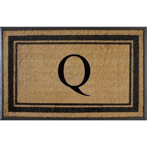 A1HC Rubber & Coir Flocked Doormat 30"x48", Anti-Shed, Heavy Duty for Front Door Monogrammed Mat - 1 of 4