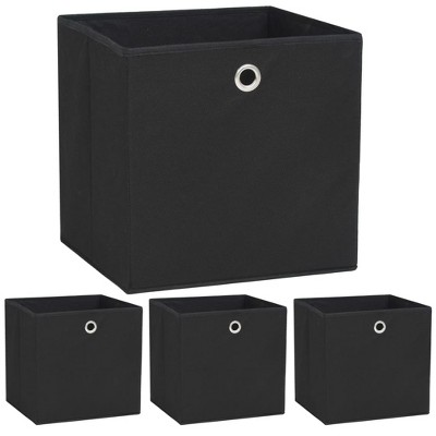 vidaXL Storage Boxes 4 pcs Non-woven Fabric 12.6"x12.6"x12.6" Black