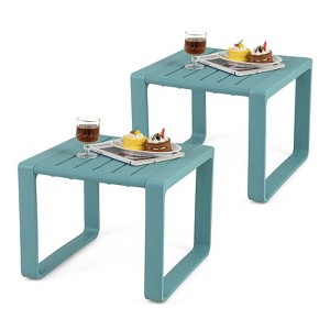 Tangkula Outdoor Side Table Set of 2 18" Weather Resistant Adirondack Table Patio - 1 of 4