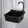 winado Plastic Wall-Mounted Utility Sink With Wall Bracket in Black - 2 of 4