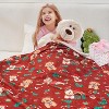 Lomsoe Christmas Throw Blanket, Cute Christmas Hat Dog Flannel Holiday Blankets Red Christmas Blanket Gifts, Home Decor Blanket. - 2 of 4