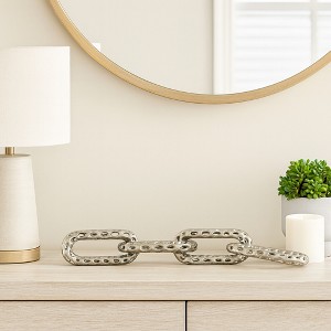 Decorative Objects for Home Decor - Modern Chain Link Sculpture and Metal Statues for Kitchen Decor, Decorations for Living Room, and Table Display - 1 of 4