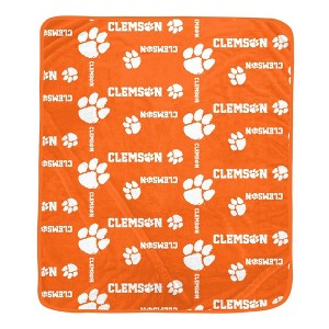 NCAA Clemson Tigers Homefield Flipped Wordmark Throw Blanket - 1 of 1