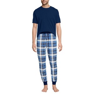 Lands' End Men's Knit Jersey Pajama Sleep Set - 1 of 3