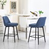 TiramisuBest Modern Swivel Bar Stools Set of 2 Adjustable Counter Height Chairs with Footrest for Kitchen, Dining Room (Green) - 3 of 4