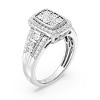 GILDED 1 CTTW Lab Grown Diamond Fashion Square Ring in Sterling Silver, Size 7 - 2 of 4