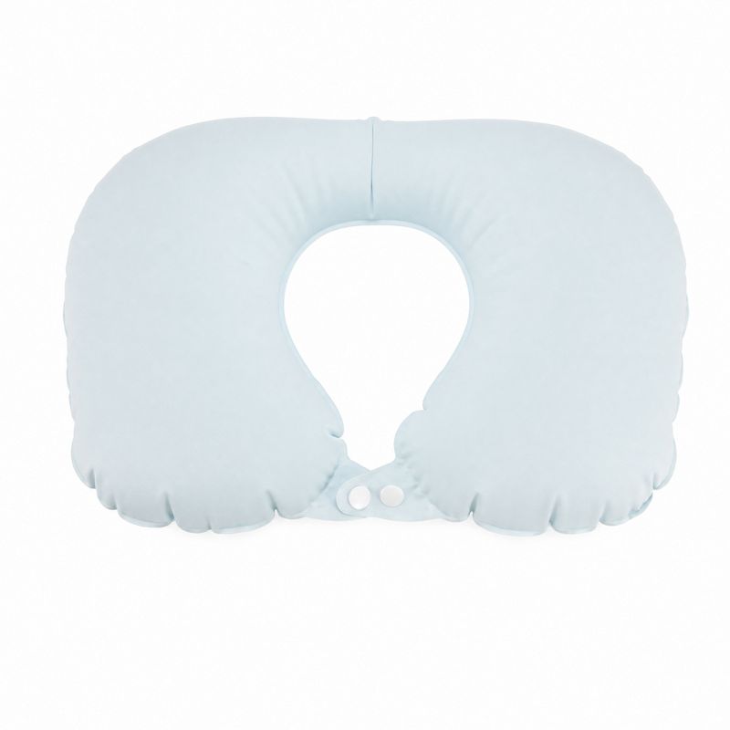 Unique Bargains Compact Inflatable Travel Pillow 1 Pc Blue