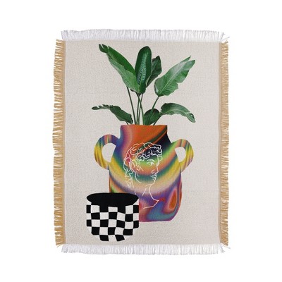 MsGonzalez A house plant Still life Woven Throw Blanket - Deny Designs