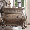 38" Ragenardus Nightstand Vintage Oak - Acme Furniture: 3 Drawers, Scrolled Legs, No Assembly Required - 2 of 4