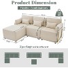 DYHome 92" L-Shaped 3 Seater Modular Sectional Sofa with Ottoman, Sturdy Metal Frame & Cloud Couch Design ¨C No Assembly Required - 2 of 4