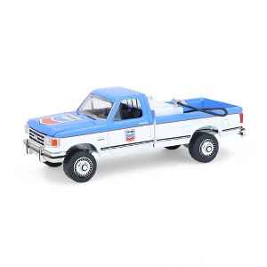 Greenlight 1/64 1991 Ford F-250 XL Pickup Truck, Chevron, Blue Collar Collection Series 14 35300-D - 1 of 4