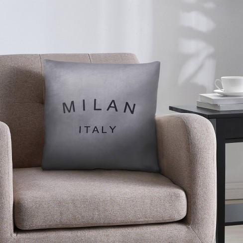 Milano Black Knit Throw Pillow Cover 18 x 18