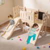 Costway 8-in-1 Toddler Slide with Slide Climber, Ladders, Toy Storage, Chalkboard, Hideouts - 4 of 4
