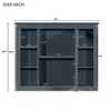 NicBex Bathroom Wall Mount Storage Cabinet Mirror Medicine Cabinet with Single Door & 6 Open Shelves - 3 of 4
