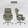 Tall Executive Office Chair with Footrest & Headrest, Adjustable Reclining High Back Desk Chair, Ergonomic Computer Chair - ModernLuxe - 4 of 4