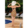 LA LEELA Women's Summer Beach Rainbow Flag Sarong Bikini Wrap Swimsuit Mini Coverups for Women One Size Cross Stripes Multi - 2 of 4