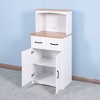 Kitchen Pantry Cabinet, Microwave Cabinet With Storage Drawer, Adjustable Shelf, 2 Doors - 3 of 4