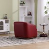 CAVINAS Upholstered Accent Chair with Swivel Functionality,Modern Barrel Chairs for Bedroom,Reading Room - 4 of 4
